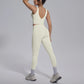 2PCS Yoga Set for Woman's Quick Drying Legging Outdoor Running Fitness Pants Summer Gym Backless Sports Bra with Chest Pad