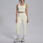 2PCS Yoga Set for Woman's Quick Drying Legging Outdoor Running Fitness Pants Summer Gym Backless Sports Bra with Chest Pad