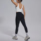 2PCS Yoga Set for Woman's Quick Drying Legging Outdoor Running Fitness Pants Summer Gym Backless Sports Bra with Chest Pad