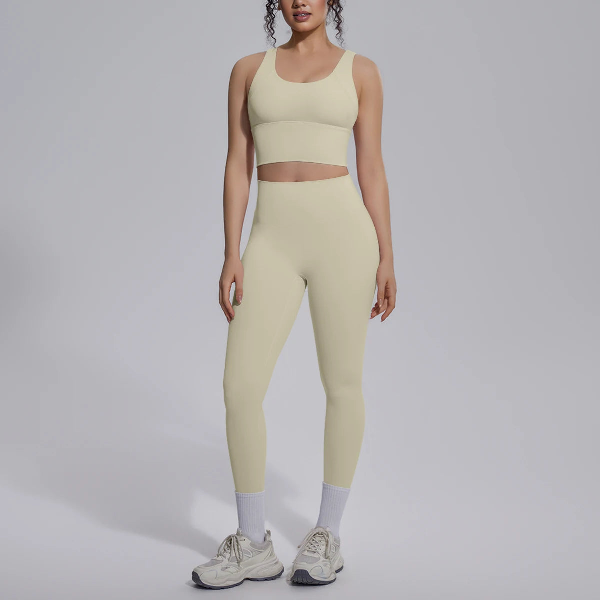2PCS Yoga Set for Woman's Quick Drying Legging Outdoor Running Fitness Pants Summer Gym Backless Sports Bra with Chest Pad
