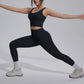 2PCS Yoga Set for Woman's Quick Drying Legging Outdoor Running Fitness Pants Summer Gym Backless Sports Bra with Chest Pad