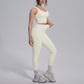 2PCS Yoga Set for Woman's Quick Drying Legging Outdoor Running Fitness Pants Summer Gym Backless Sports Bra with Chest Pad