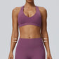 Women"s Sexy yoga suit set, women's neck hanging sports bra, hip lifting fitness shorts set Underwear without steel ring+pants