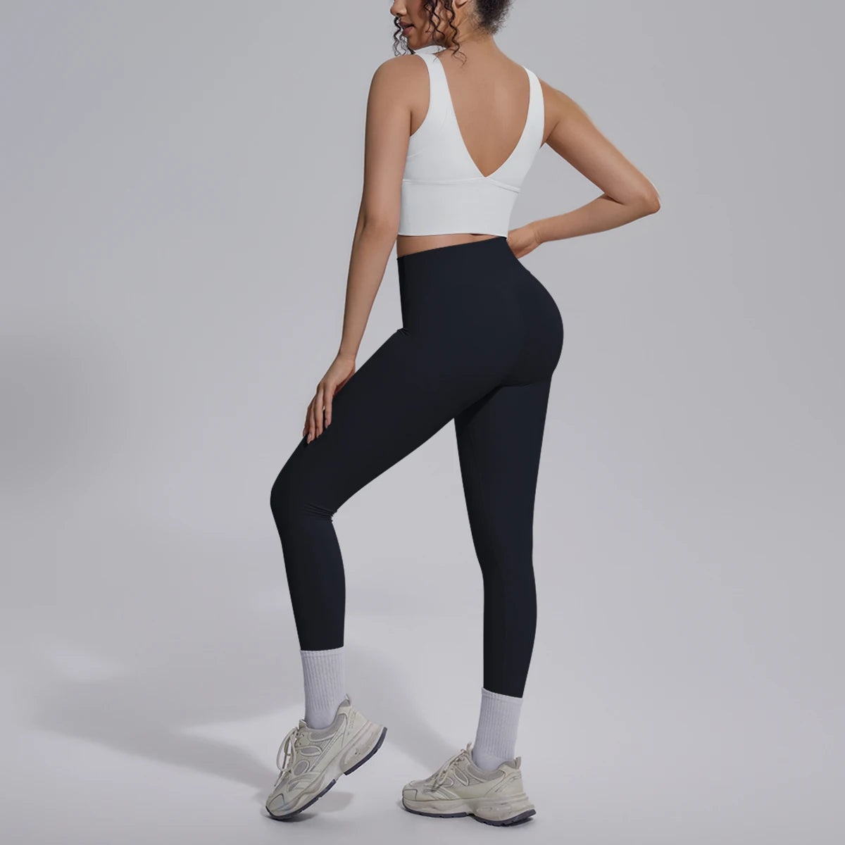 2PCS Yoga Set for Woman's Quick Drying Legging Outdoor Running Fitness Pants Summer Gym Backless Sports Bra with Chest Pad