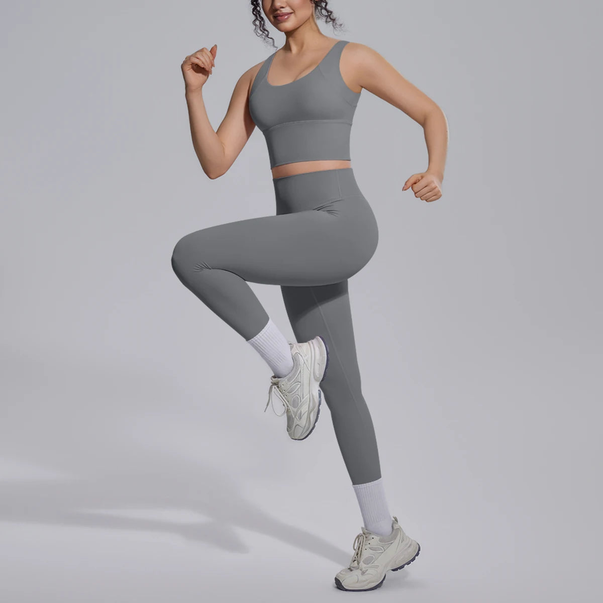 2PCS Yoga Set for Woman's Quick Drying Legging Outdoor Running Fitness Pants Summer Gym Backless Sports Bra with Chest Pad