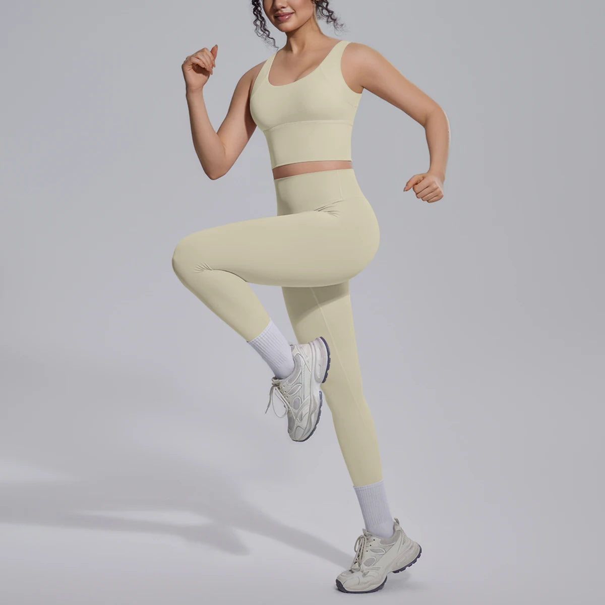 2PCS Yoga Set for Woman's Quick Drying Legging Outdoor Running Fitness Pants Summer Gym Backless Sports Bra with Chest Pad