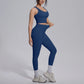2PCS Yoga Set for Woman's Quick Drying Legging Outdoor Running Fitness Pants Summer Gym Backless Sports Bra with Chest Pad