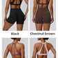 Women"s Sexy yoga suit set, women's neck hanging sports bra, hip lifting fitness shorts set Underwear without steel ring+pants