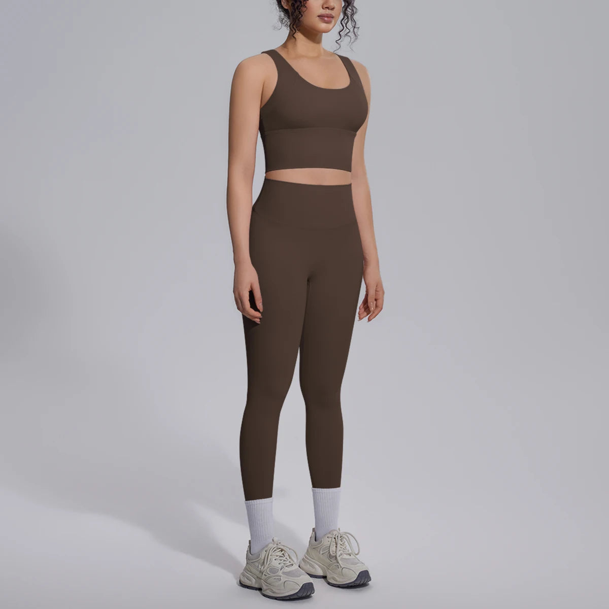 2PCS Yoga Set for Woman's Quick Drying Legging Outdoor Running Fitness Pants Summer Gym Backless Sports Bra with Chest Pad