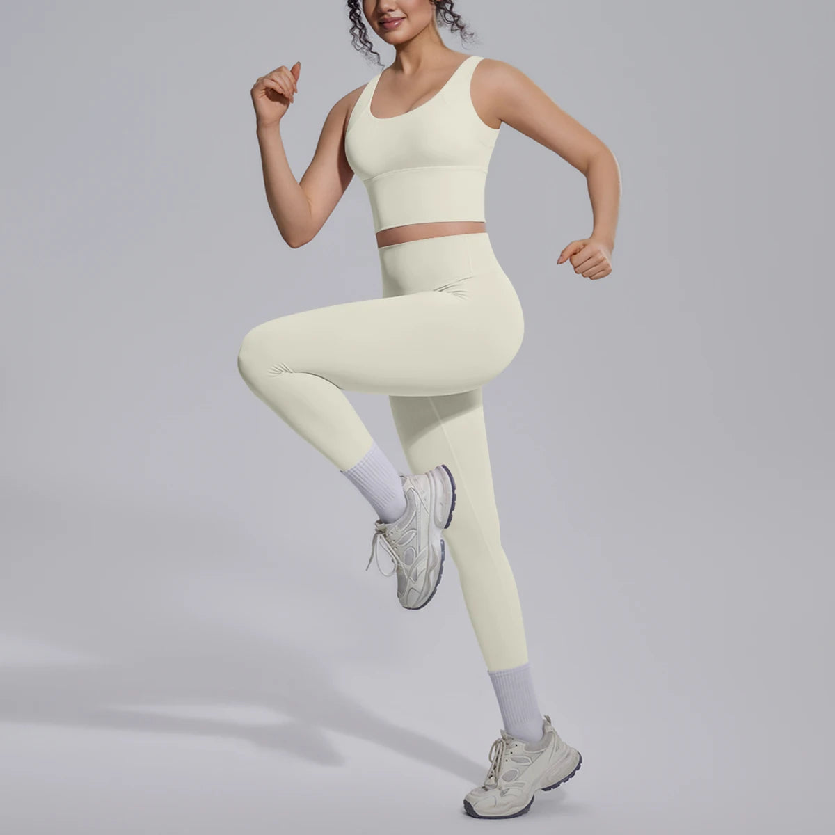 2PCS Yoga Set for Woman's Quick Drying Legging Outdoor Running Fitness Pants Summer Gym Backless Sports Bra with Chest Pad